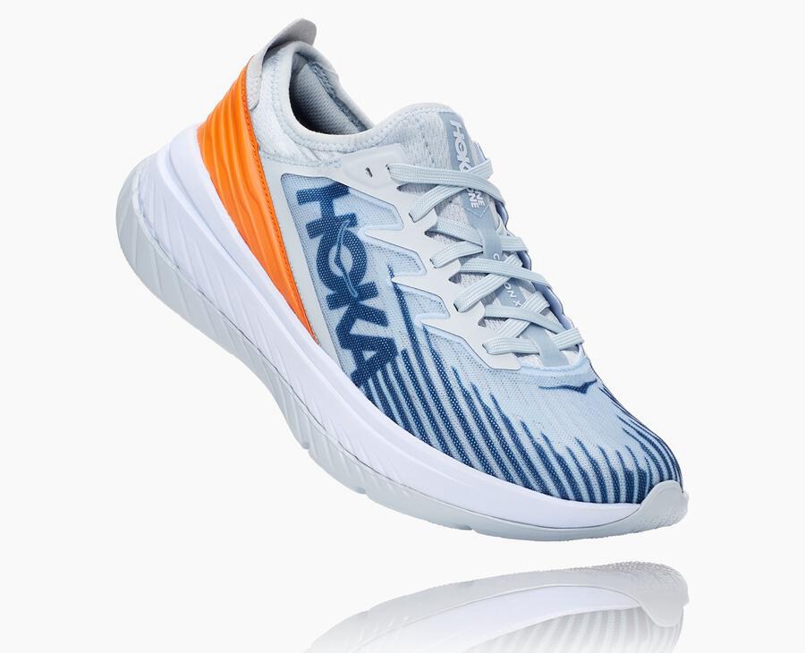 Hoka Carbon X-Spe - Men's Running Shoes - White/Blue - UK 506ZKGQLJ
